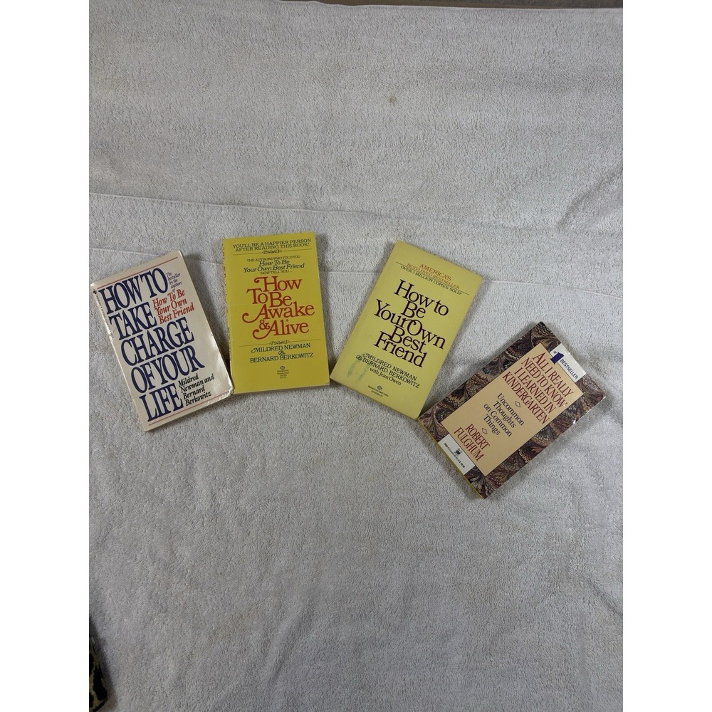 Vintage Self Help Book Lot Fulghum Newman Berkowitz 4 PB Personal Growth (279)